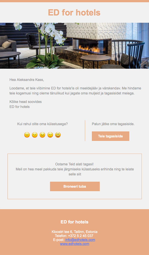 After email | ED booking